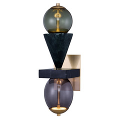 Kalco Lighting Demi Winter Brass LED Sconce