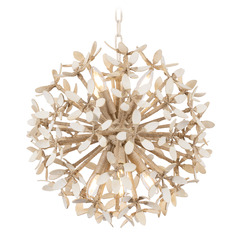 Corbett Lighting Corfu Ivory Coco & Bleached Abaca LED Mini-Chandelier