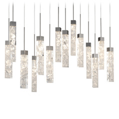 Modern Forms Minx Antique Nickel LED Multi-Light Pendant with Rectangle Shade
