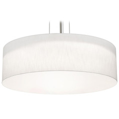 Afx Lighting Anton Black LED Pendant Light with Drum Shade