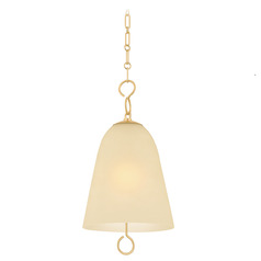 Mitzi By Hudson Valley Christine Aged Brass Pendant Light with Bell Shade