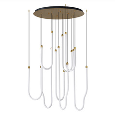 Et2 Soleil Natural Aged Brass LED Multi-Light Pendant