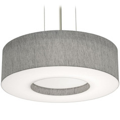 Afx Lighting Montclair Satin Nickel Pendant Light with Drum Shade
