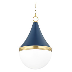 Mitzi Leanna Large Aged Brass Navy Wall Sconce