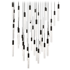 Modern Forms Magic Black LED Multi-Light Pendant with Cylindrical Shade