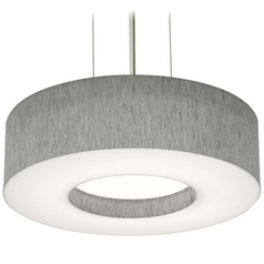 Afx Lighting Montclair Black LED Pendant Light with Drum Shade