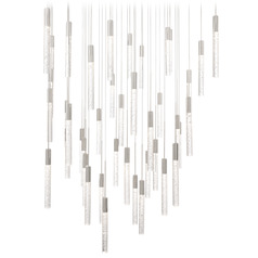 Modern Forms Magic Polished Nickel LED Multi-Light Pendant with Cylindrical Shade