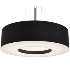Afx Lighting Montclair Satin Nickel LED Pendant Light with Drum Shade
