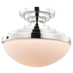 Kalco Lighting Pasos Polished Nickel Flushmount Light