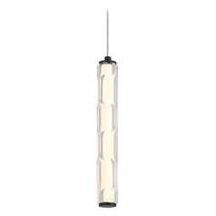 Matteo Lighting Ripley Matte Black LED Mini-Pendant Light with Cylindrical Shade