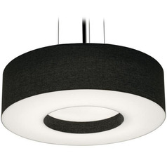 Afx Lighting Montclair Black LED Pendant Light with Drum Shade