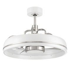 Craftmade Lighting Taylor White/polished Nickel LED Ceiling Fan with Light