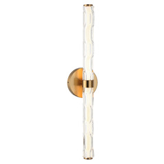 Matteo Lighting Ripley Aged Gold Brass LED Vertical Bathroom Light
