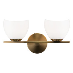 Matteo Lighting Uptowne Aged Gold Brass Bathroom Light
