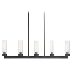 Designers Fountain Braden Iron Graphite Island Light with Cylindrical Shade