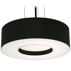 Afx Lighting Montclair Black LED Pendant Light with Drum Shade