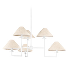 Mitzi Willa Textured White 6-Light Vanity Bar