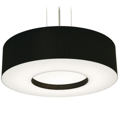 Afx Lighting Montclair Satin Nickel Pendant Light with Drum Shade