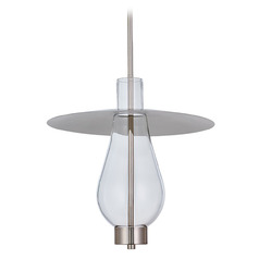 Kalco Lighting Hugo Polished Nickel LED Pendant Light with Oblong Shade