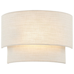 Justice Design ADA Tier Fabric Wall Sconce Cream