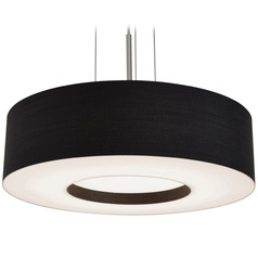 Afx Lighting Montclair Satin Nickel LED Pendant Light with Drum Shade