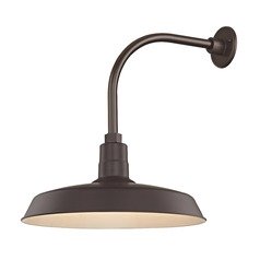 Bronze Gooseneck Barn Light with 18