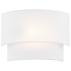 Justice Design ADA Tier Fabric Wall Sconce White