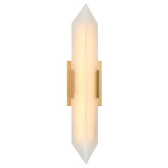 Matteo Lighting Rigio Aged Gold Brass LED Vertical Bathroom Light