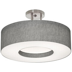 Afx Lighting Montclair Satin Nickel LED Semi-Flushmount Light