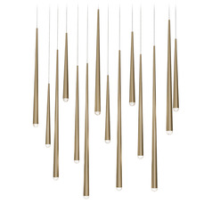 Modern Forms Cascade Aged Brass LED Multi-Light Pendant