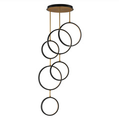 Et2 Hoopla Black & Gold LED Multi-Light Pendant