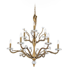 Kalco Lighting Vanessa Deleon Venus Historic Brass Chandelier