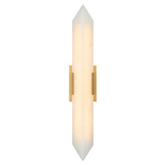 Matteo Lighting Rigio Aged Gold Brass LED Vertical Bathroom Light