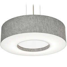 Afx Lighting Montclair Black LED Pendant Light with Drum Shade