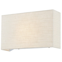 Justice Design ADA Rectangle Fabric Wall Sconce Cream