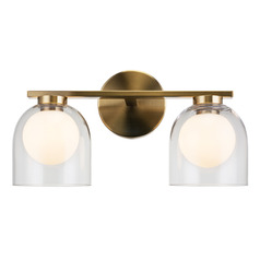 Matteo Lighting Derbishone Aged Gold Brass LED Bathroom Light