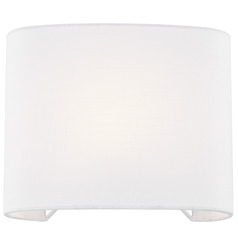 Justice Design ADA Wide Oval Fabric Wall Sconce White
