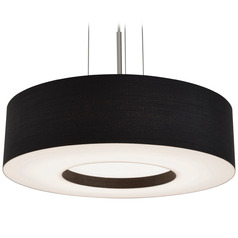 Afx Lighting Montclair Satin Nickel LED Pendant Light with Drum Shade