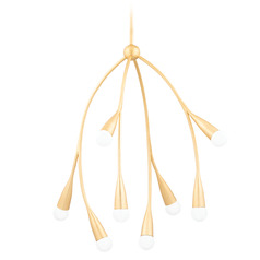 Mitzi Suki Gray Linen 8-Light Chandelier
