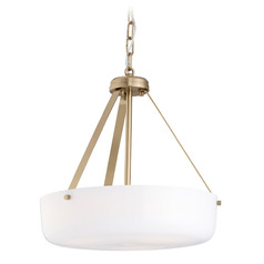 Progress Lighting Lieon Champagne Bronze Pendant Light with Bowl / Dome Shade