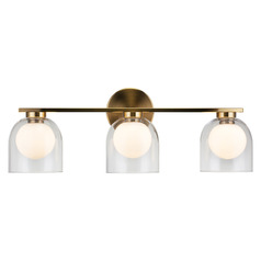 Matteo Lighting Derbishone Aged Gold Brass LED Bathroom Light