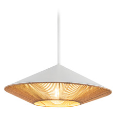 Alora Lighting Daphne White Pendant Light with Conical Shade