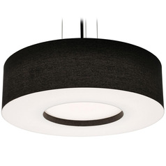 Afx Lighting Montclair Black Pendant Light with Drum Shade