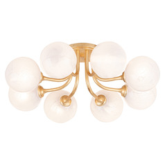 Corbett Lighting Onyx Vintage Gold Leaf LED Semi-Flushmount Light