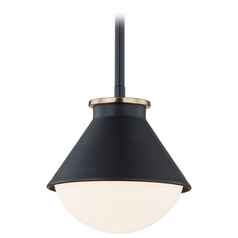 Justice Design Ravelle Small Outdoor Pendant Brass Opal