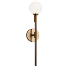 Matteo Lighting Candlestix Aged Gold Brass Sconce