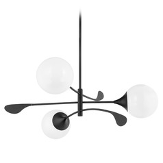 Mitzi Lola Textured Black 3-Light Chandelier