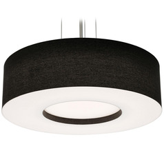 Afx Lighting Montclair Satin Nickel Pendant Light with Drum Shade