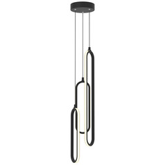 Afx Lighting Sienna Black LED Multi-Light Pendant