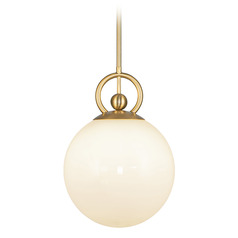 Alora Lighting Fiore Brushed Gold Mini-Pendant Light with Globe Shade